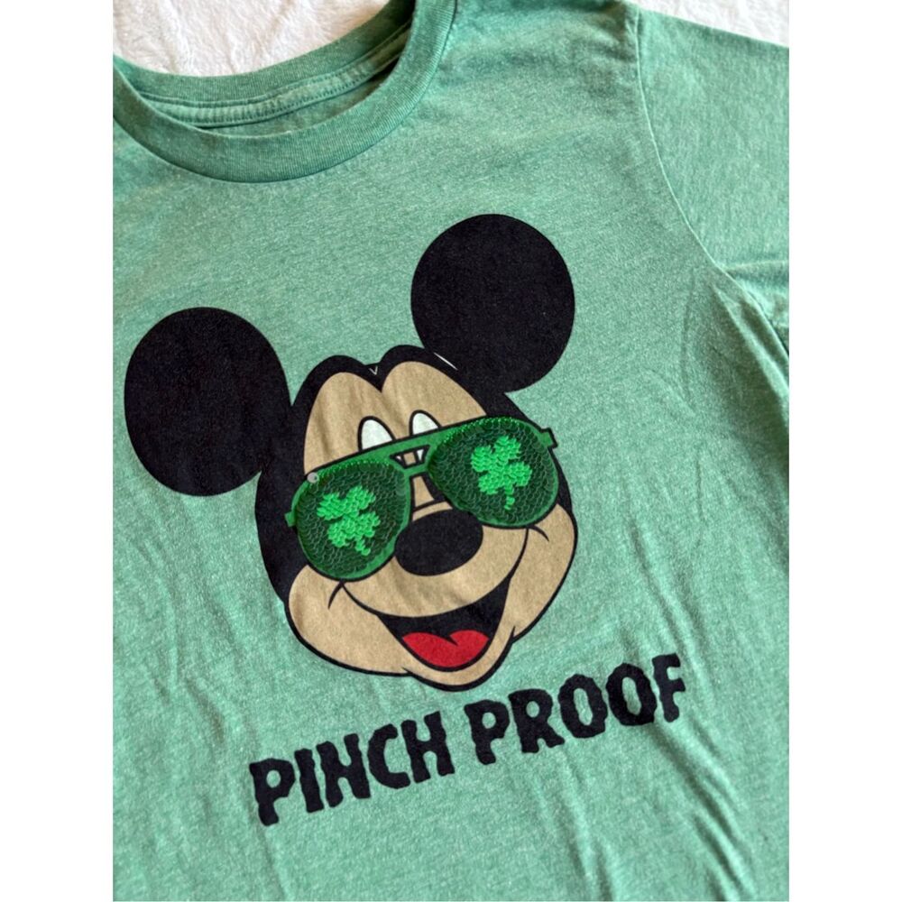 Disney Mickey Mouse St. Patrick’s Day Short Sleeve Shirt Kids Large